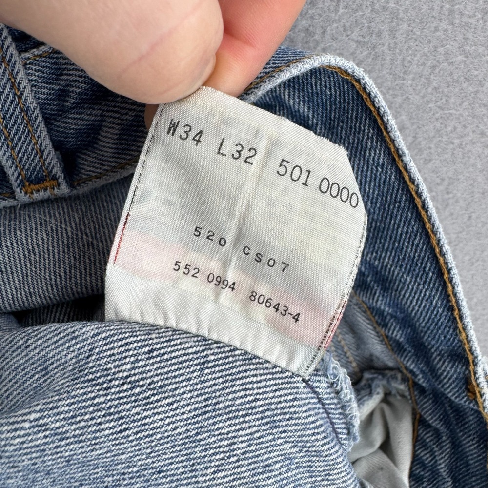 Vintage Levis Jeans Mens 34 (Fits 30x24) 501 XX Cropped Made in USA - Picture 16 of 16